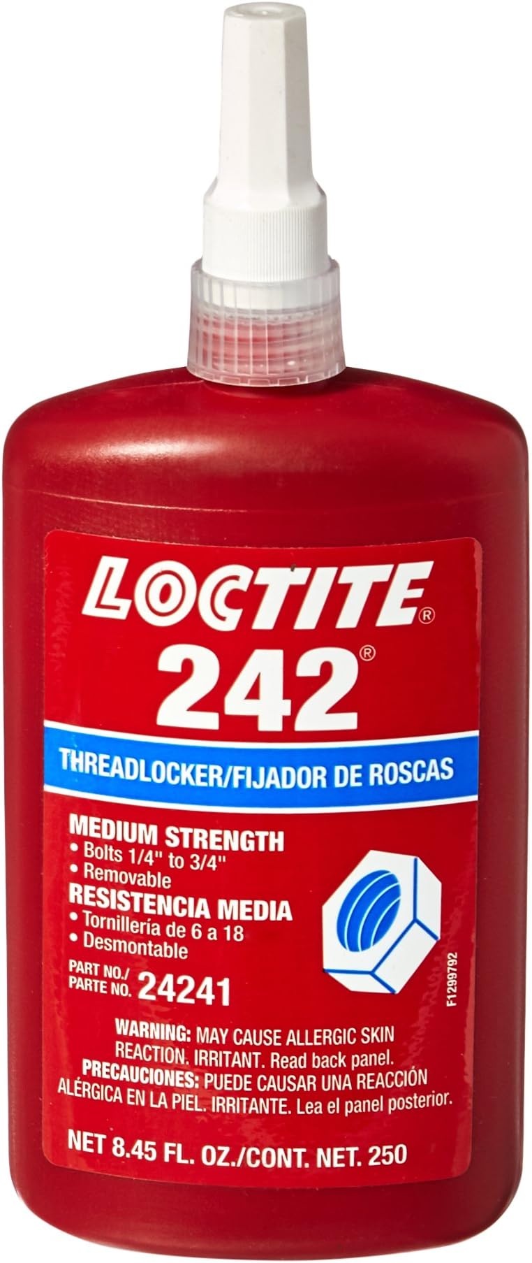 Loctite Cyanoacrylate 242 Medium Strength Threadlocker, 50 Ml Bottle, Blue
