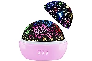 Cute Unicorn Night Light for Kids Gift, Starry Unicorn Projector for Bedroom,...