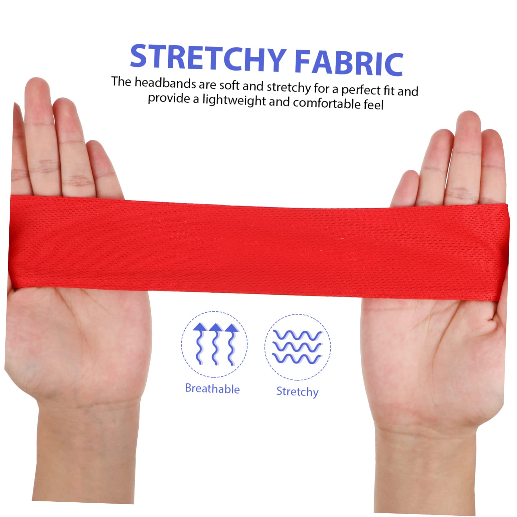 BESPORTBLE 8 Pcs Écharpe Bandeaux De Sueur Bandeaux pour Femmes Attaches De Cheveux pour Femmes Bandanas pour Femmes Bandeaux De Tennis Bandanas De Couleur Unie Cravate Bandeau pour Femmes