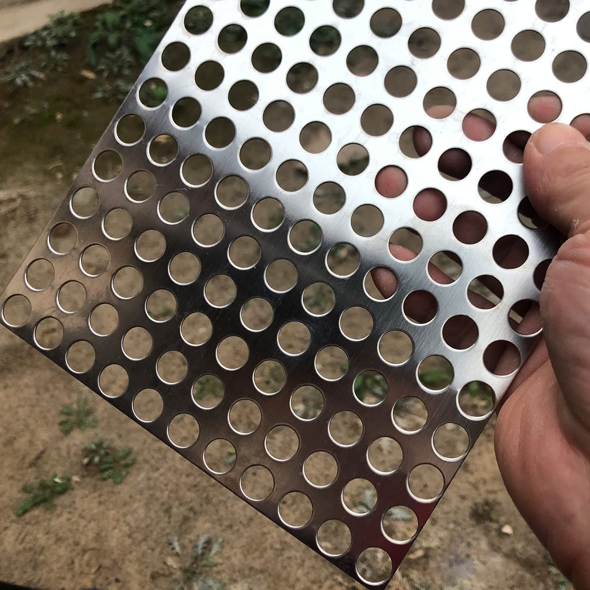 Lamiera forata in acciaio inossidabile-Fogli espansi e forati-Lamiera perforata-Spessore 0.9 mm (apertura circa 10 mm) 310mm X 210mm -Lamiera in rete metallica per ventilazione e filtrazione