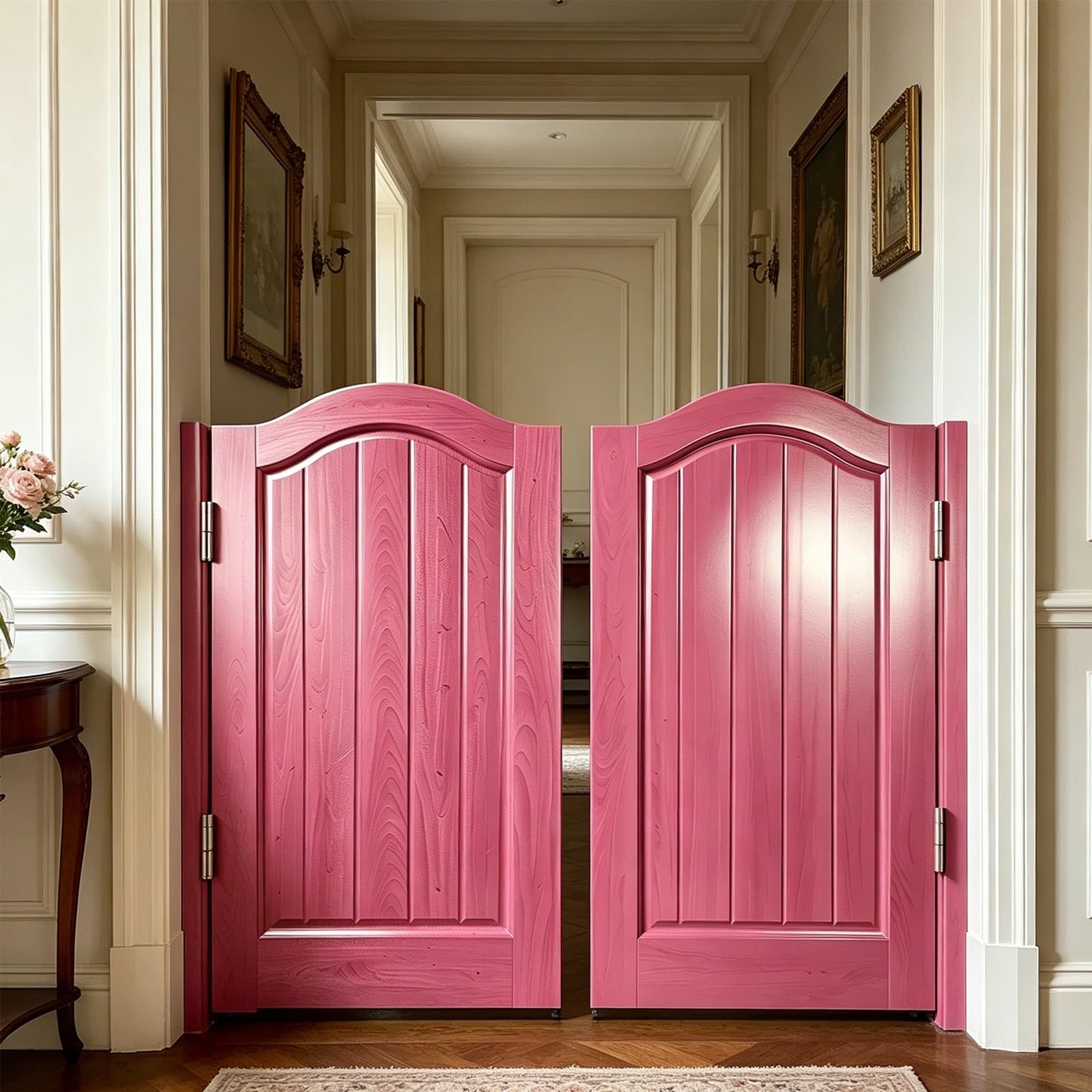 Swinging Half Doors for Doorway, Wood Saloon Swinging Doors with Hinges, Auto-Close Design, 2-Panel Swing Doors for Porch, Kitchen, Bar, Cafe, Hallway & Entrance(O,39x35.4in(W x H))