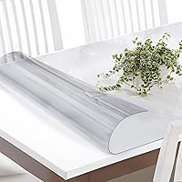 Vista 10 de Vicwe - Protector de mesa de plástico esmerilado, 20 x 60 pulgadas, transparente para múltiples mesas - comedor, mesita de noche, escritorio