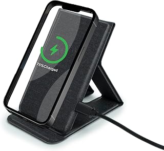 Phone Holder Wireless Charger, Foldable Phone Charger 15W, Portable Fast Wireless Charging Stand, Compatible with iPhone 1... Price In India