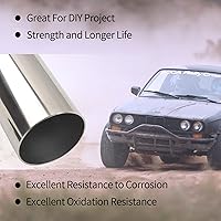 Vista 6 de Tubo de escape recto de mandril personalizado de 2 pulgadas, 35 pulgadas de longitud, tubo recto de mandril de 2 pulgadas de diámetro exterior