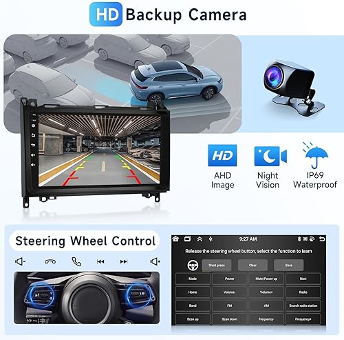 Miniatura 6 de Estéreo de coche Android 2+32G para Mercedes-Benz B200 2008-2011 compatible con Carplay inalámbrico con pantalla táctil de 9 pulgadas, Android Auto