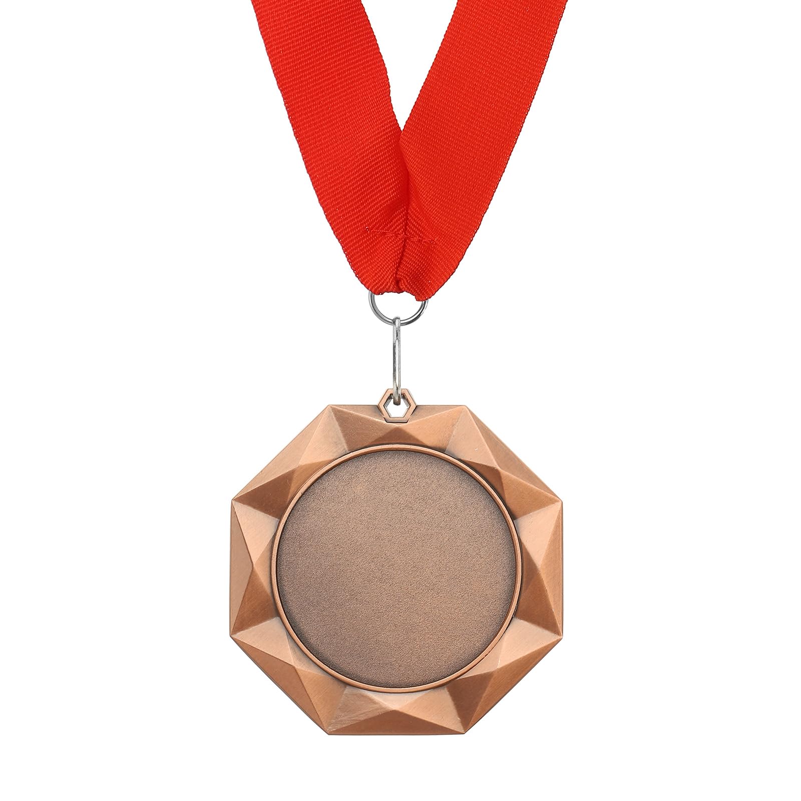 PATIKIL Medal nagrody, 3 nagrody medal zdobywca nagrody z czerwoną wstążką na szyję na zawody, gry sportowe, pisownia, pszczoły, 7 cm szerokości, brązowy