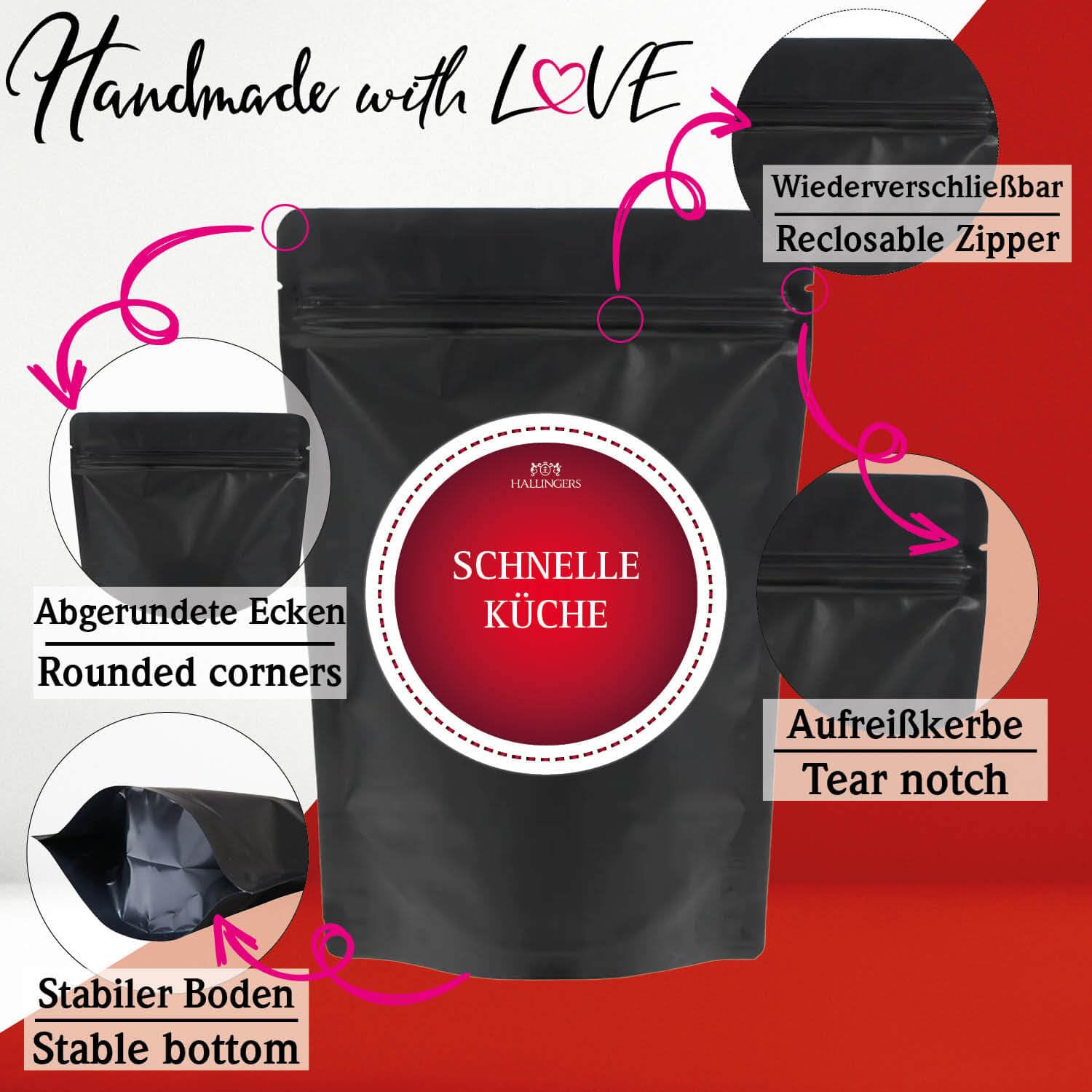 Hallingers Genuss Manufaktur Gewürz Geschenk-Set - Selektion unserer Besteller als Probierset in edlen Aromadosen & Tragetasche "Schnelle Küche", Geschenkidee für Frauen Männer