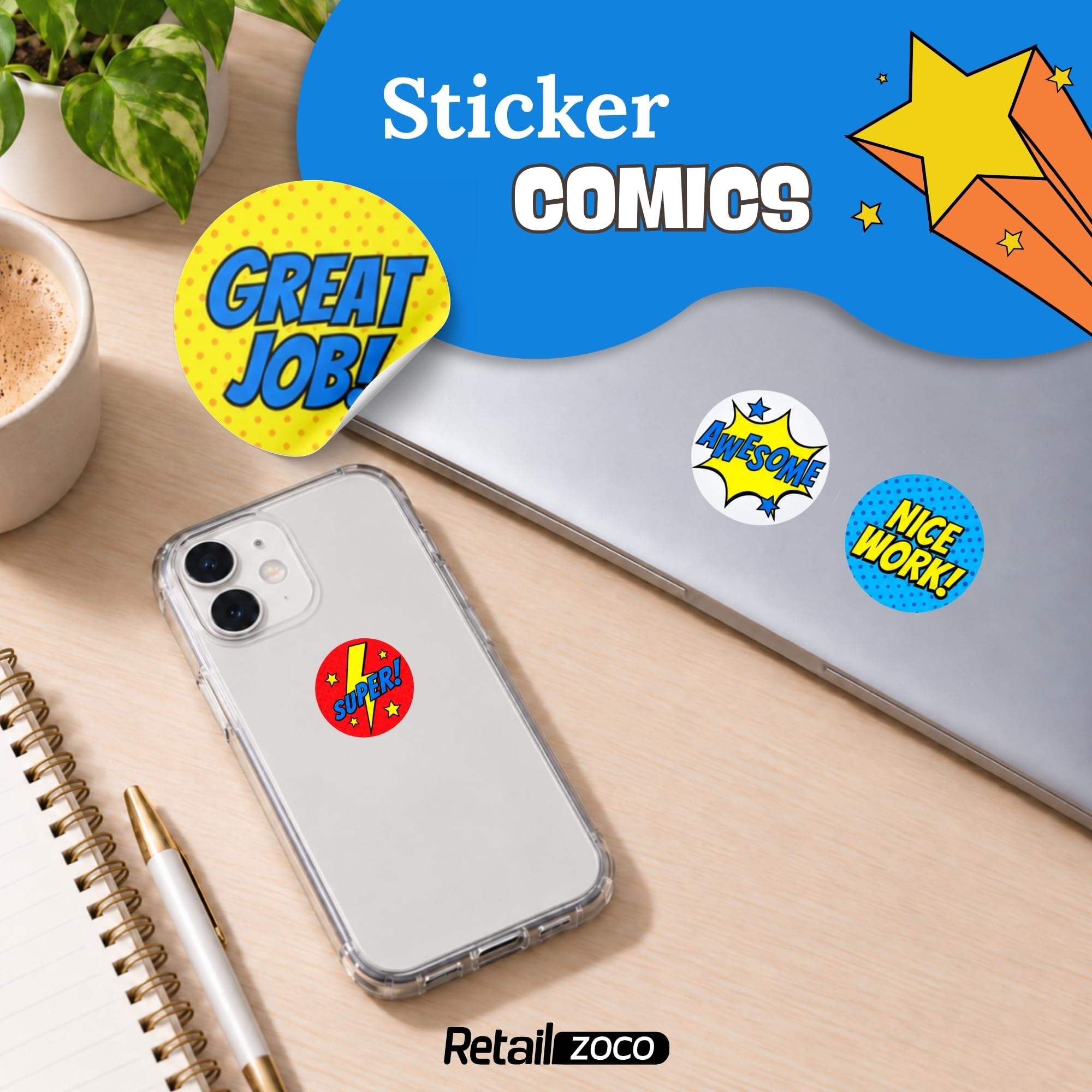 Pegatinas de Comics y Superheroes para Niños, superhero stickers, 3 Unidad - imagen 2