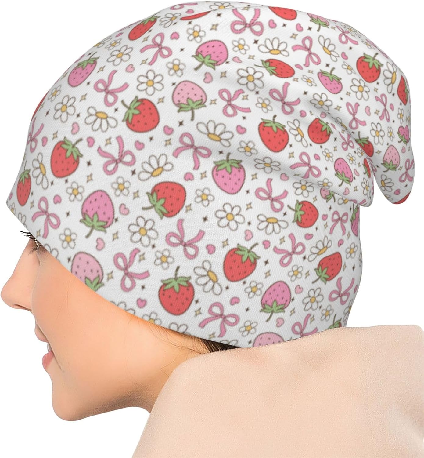 Butterfly Skull Beanie Chemo Hat for Adult Comfortable Soft Elastic Knitted Cap for Daily Travel Sports for Men Women image 5