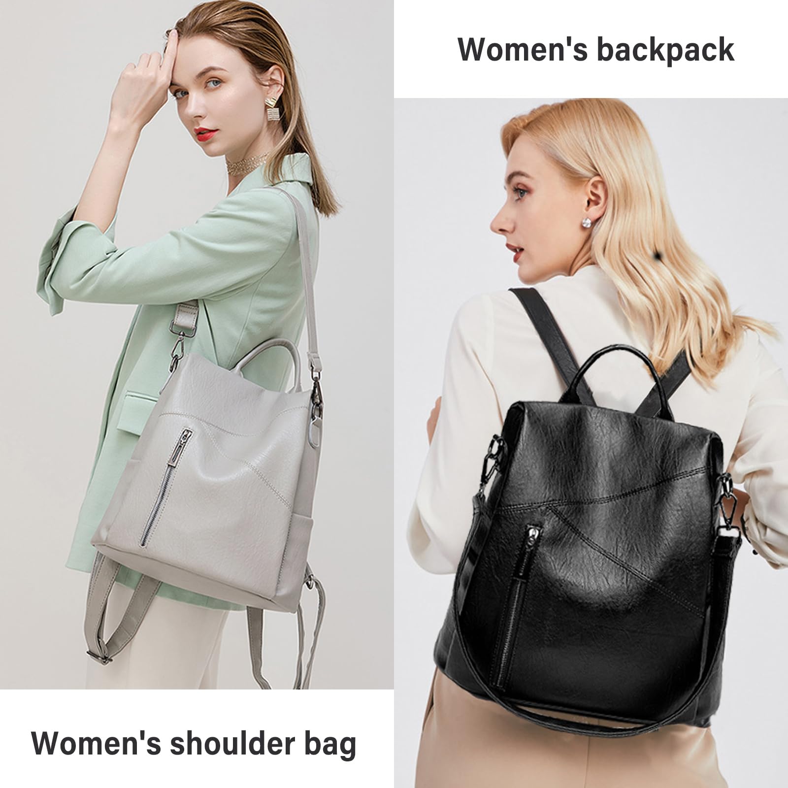 Femme Sacs portés dos Antivol Mode Multifonctionnel Sac à BandoulièRe En Cuir PU VéRitable Mode Dames Sacoche Sacs Marron B