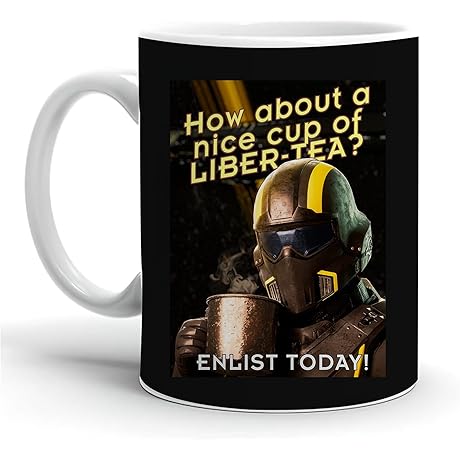 11oz Ceramic Helldivers Cold Hot Coffee Tea Cup