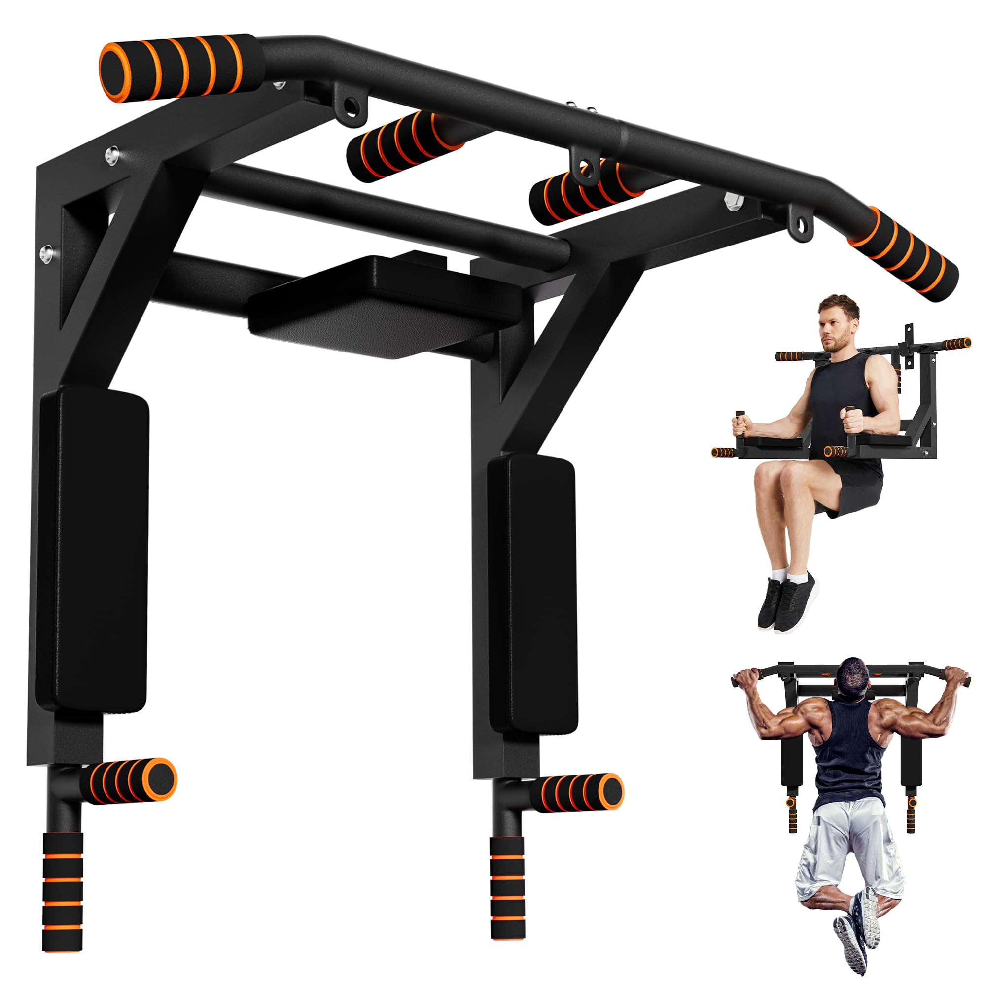 FICTOR Door Pull up Bar for Doorway, Strength Training Equipment, Adjustable Door Frame, Non-slip Chin up Bar for Home Gym, with No Screw Installation