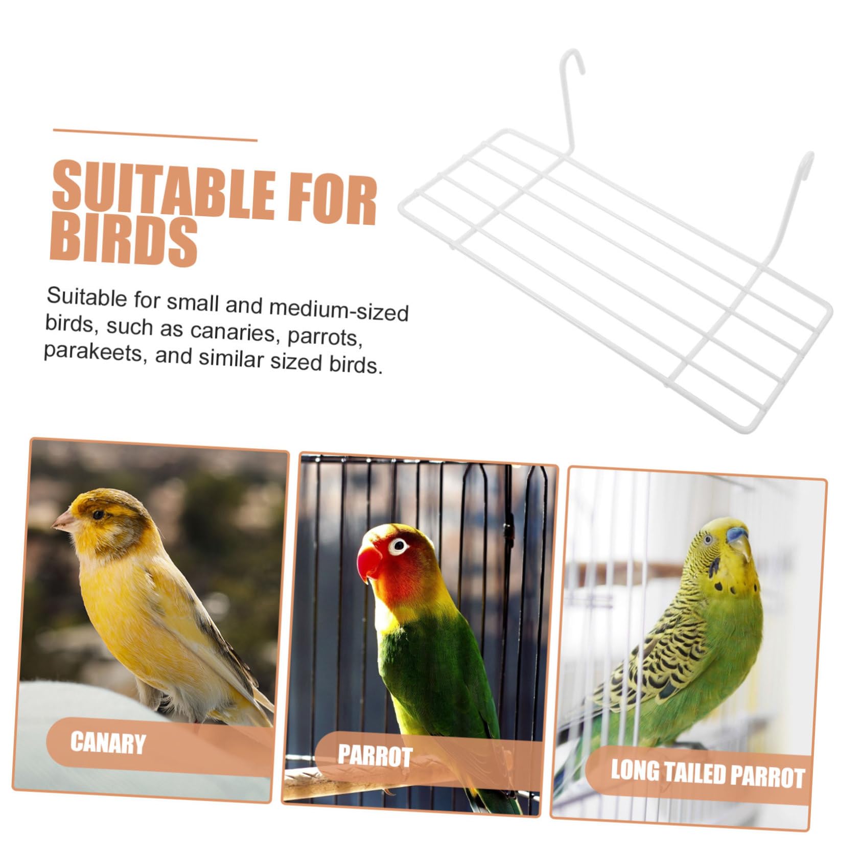 Hemoton Bird Stand Parrot Toys Decorative Iron Platform for Parakeets Parrots Cockatiels Easy Install