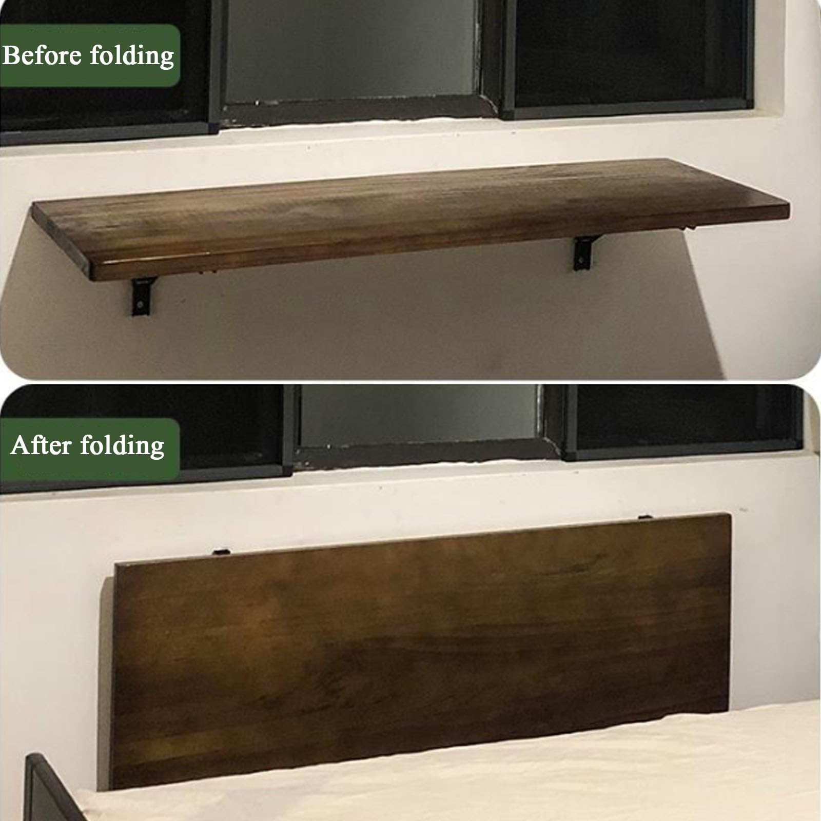 Schwebender Schreibtisch for die Wand, herunterklappbarer schwebender Schreibtisch, an der Wand montierter klappbarer Schreibtisch for Küche, for die Küche im Homeoffice(120*45cm/47.2*17.7in)