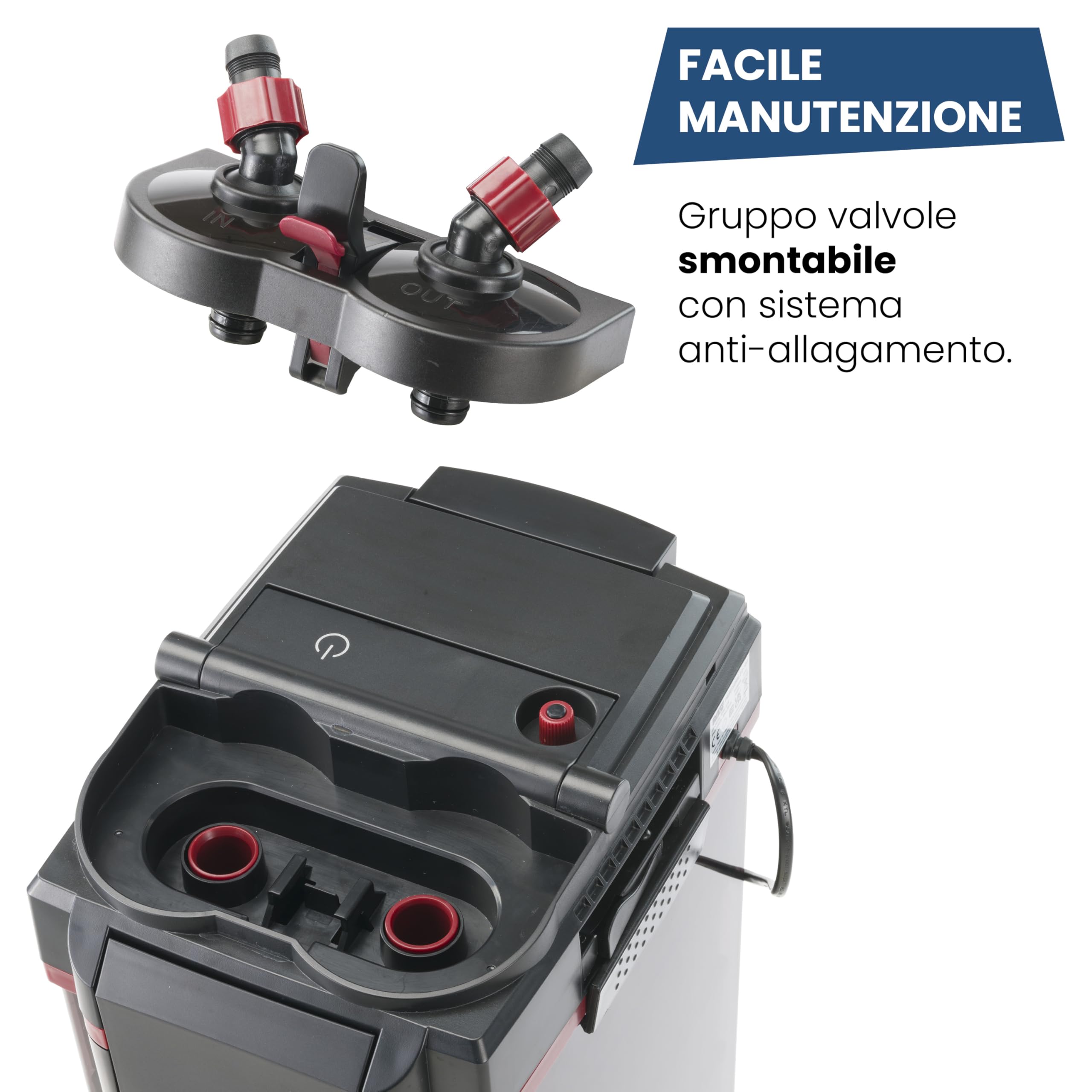 Hydor Filtro Esterno per Aquaria Professional 2.0 Filtro Silenzioso per acquari Materiali filtranti Inclusi Diffusore di CO2 Interno Auto-aspirante Manutenzione Facile, per acquari Fino a 250 l