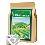 TeeLux Green Tea Bags, Natural Pure Green Tea, Super Antioxidant, Caffeinated, Support Overall Health, 200 Count