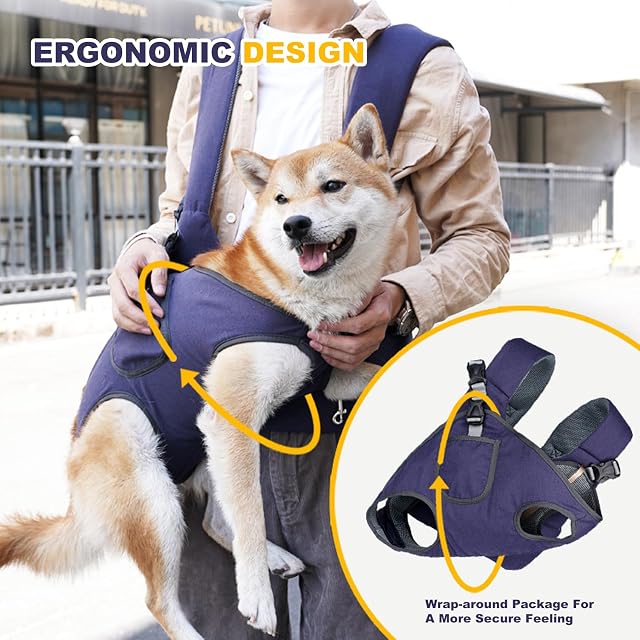 Foto 5 de 7 de PETCUTE Mochila para Perro,Mochilas para Gatos y Perros con Correa de Seguridad,Bolsillo,Sin Manos Mochila…