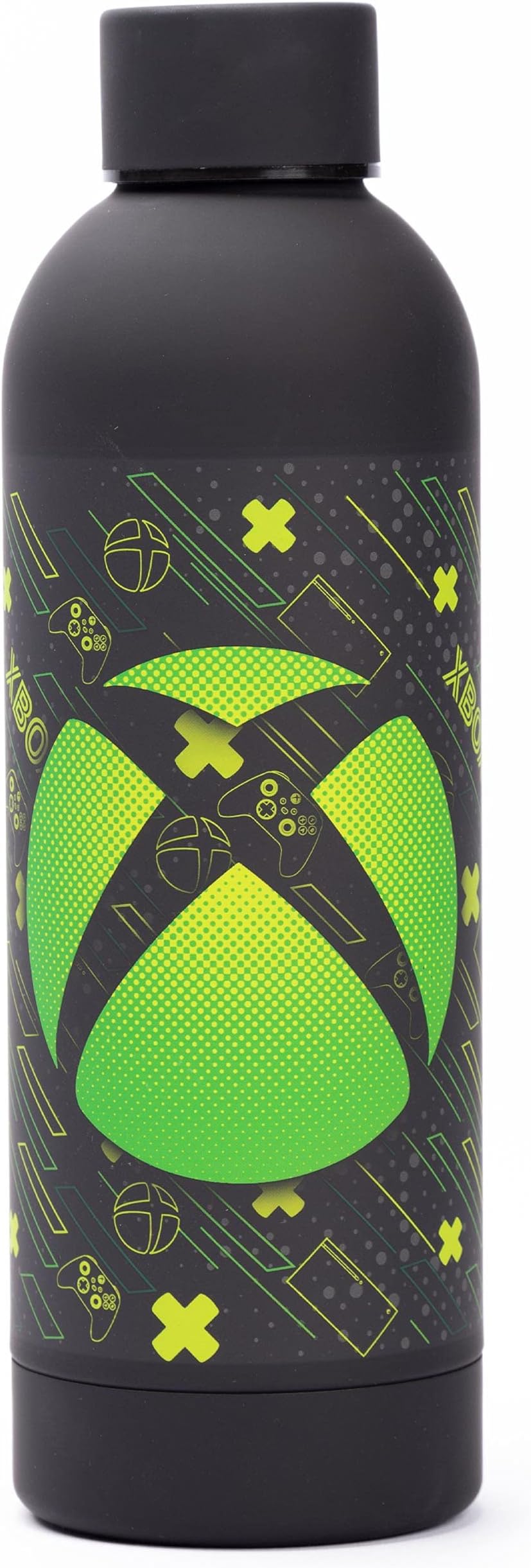 XBOX Water Bottle for Adults and Kids 750ML | Game Console Stainless Steel Sports Travel Mug | Black Green Gaming Merchandise One Size
