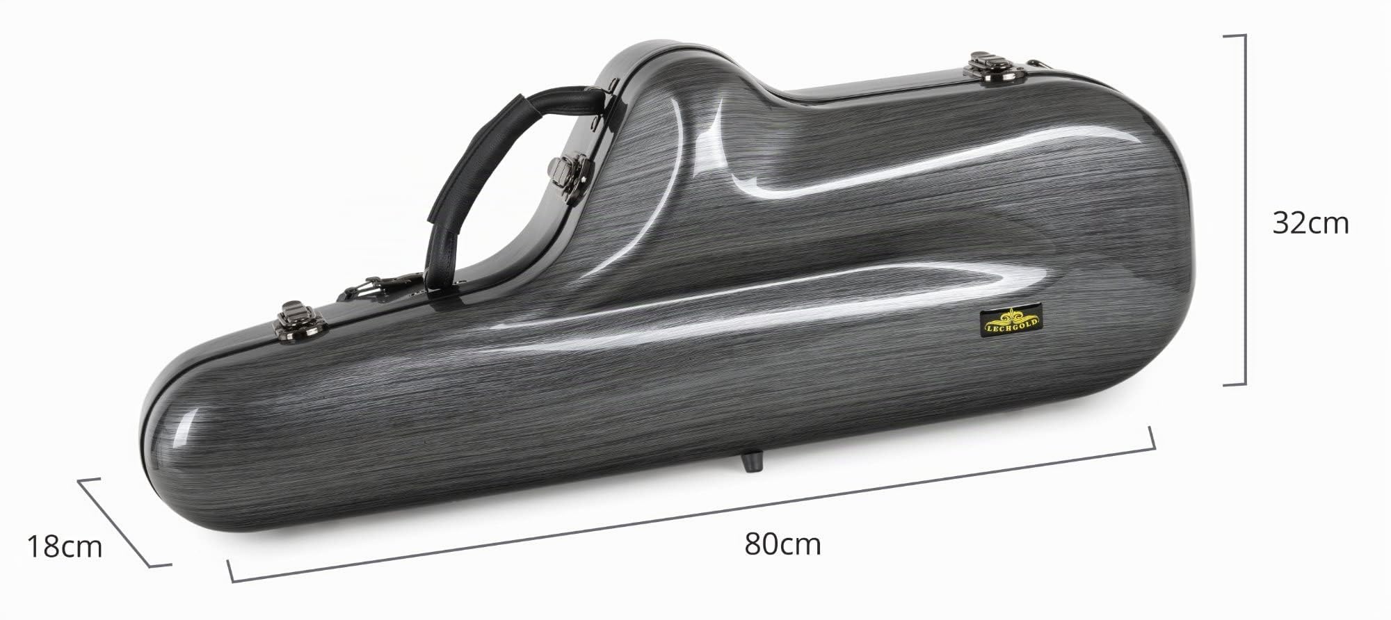 Custodia Deluxe Lechgold per Sax Tenore, Custodia robusta in plastica | Custodia per strumenti Lechgold "Deluxe" per sax tenore, Guscio rigido ammortizzante, Maniglia rinforzata, Peso: 3, 6 kg