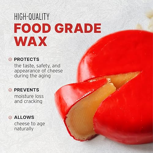 Miniatura 9 de Blended Waxes, Inc. - Bloque de cera de queso para hacer queso, cera de primera calidad totalmente refinada para hacer queso, cera de grado