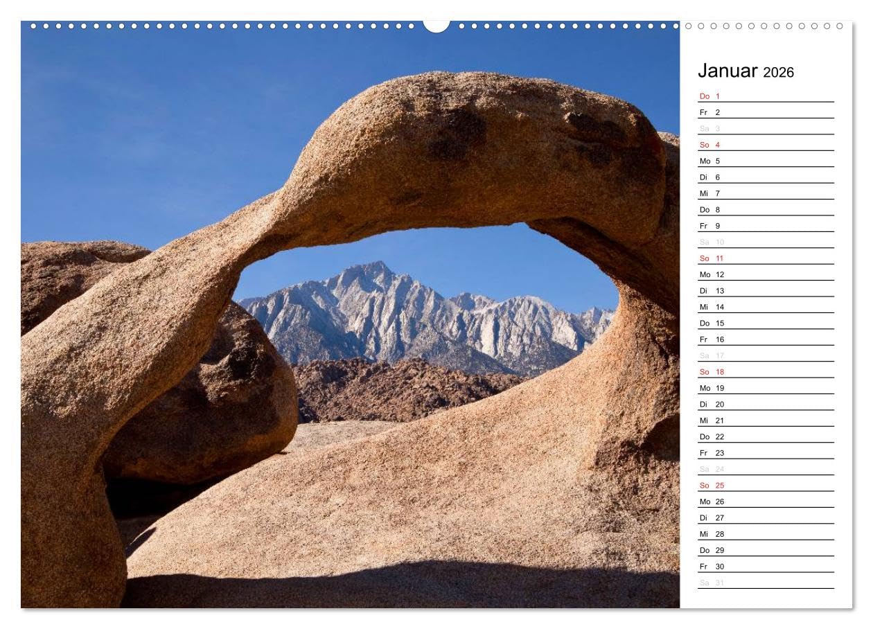 Kalifornien USA (Wandkalender 2026 DIN A2 quer), CALVENDO Monatskalender: 13 traumhafte Reisefotos aus dem Westen der Vereinigten Staaten.