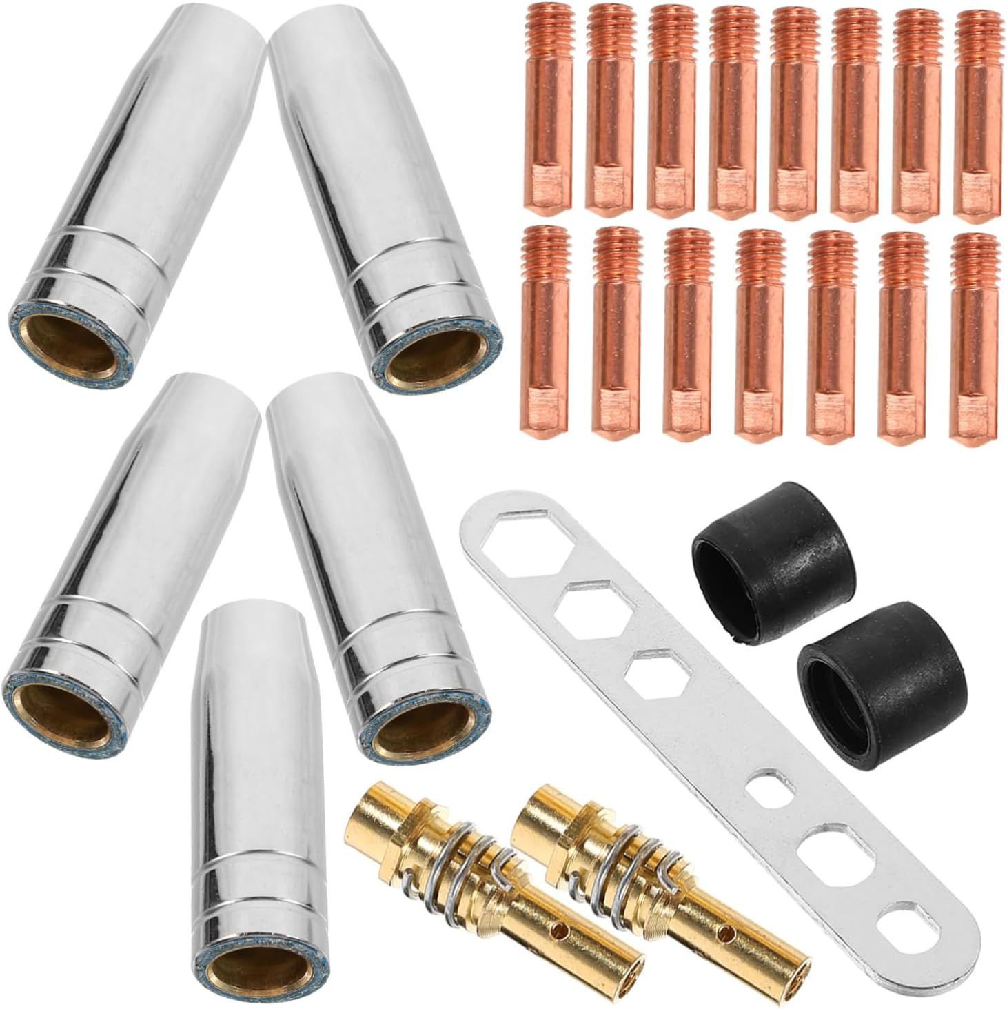 ULTECHNOVO Welding Torch Accessory Kit Set with Nozzle Tips Holder Insulators and Wrench Essential Welding and Diy Enthusiasts for Reliable Performance