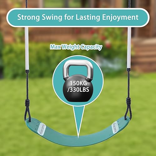 Miniatura 5 de 2 piezas de soporte de asiento de columpio resistente de 330 libras, adecuado para patio trasero, jardín, parque infantil (verde)
