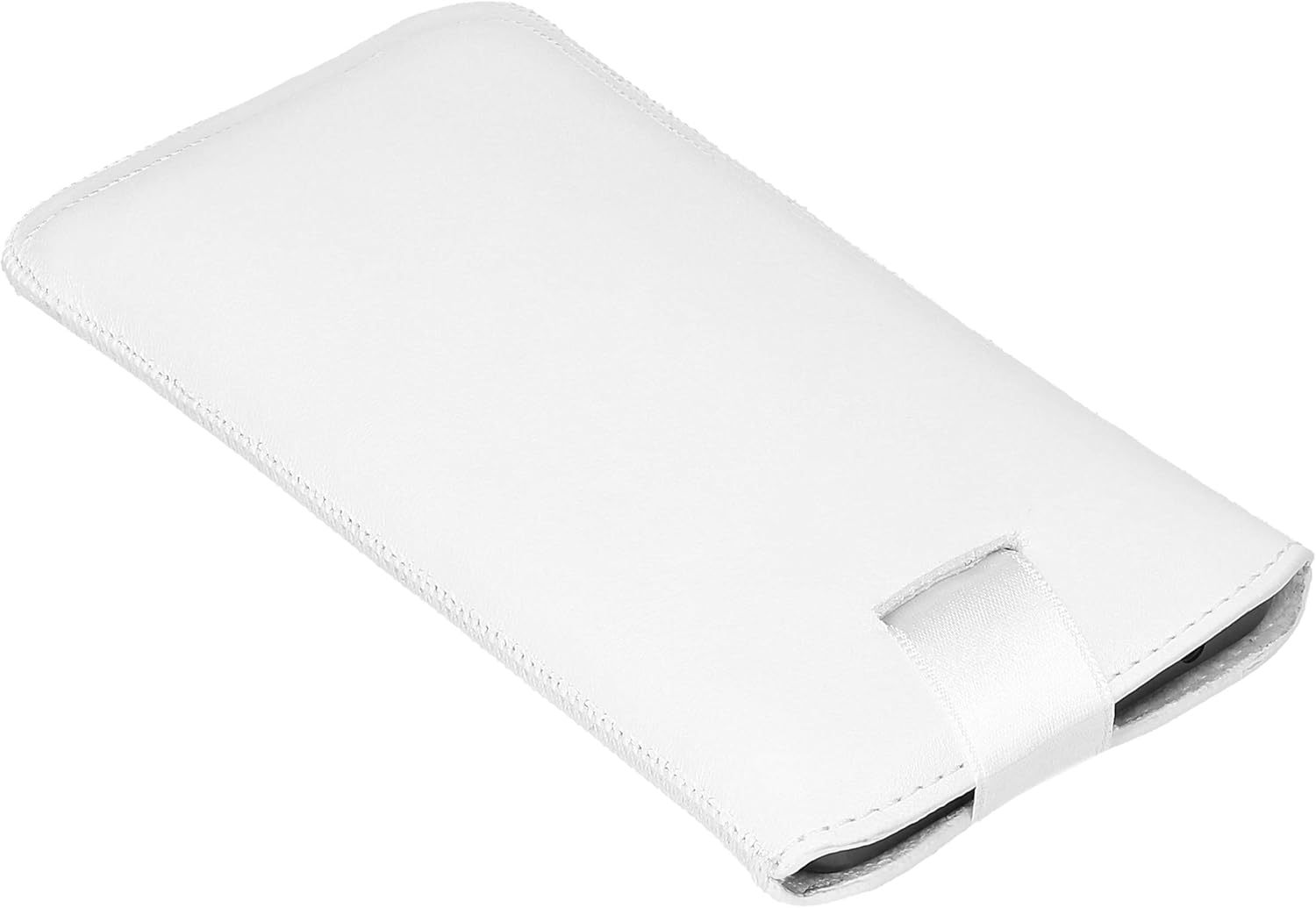mumbi Genuine Leather Case Compatible with Huawei P30 White