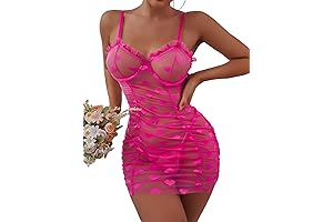 Women's Enchanting Heart Mesh See-Through Lingerie for Captivating Nights