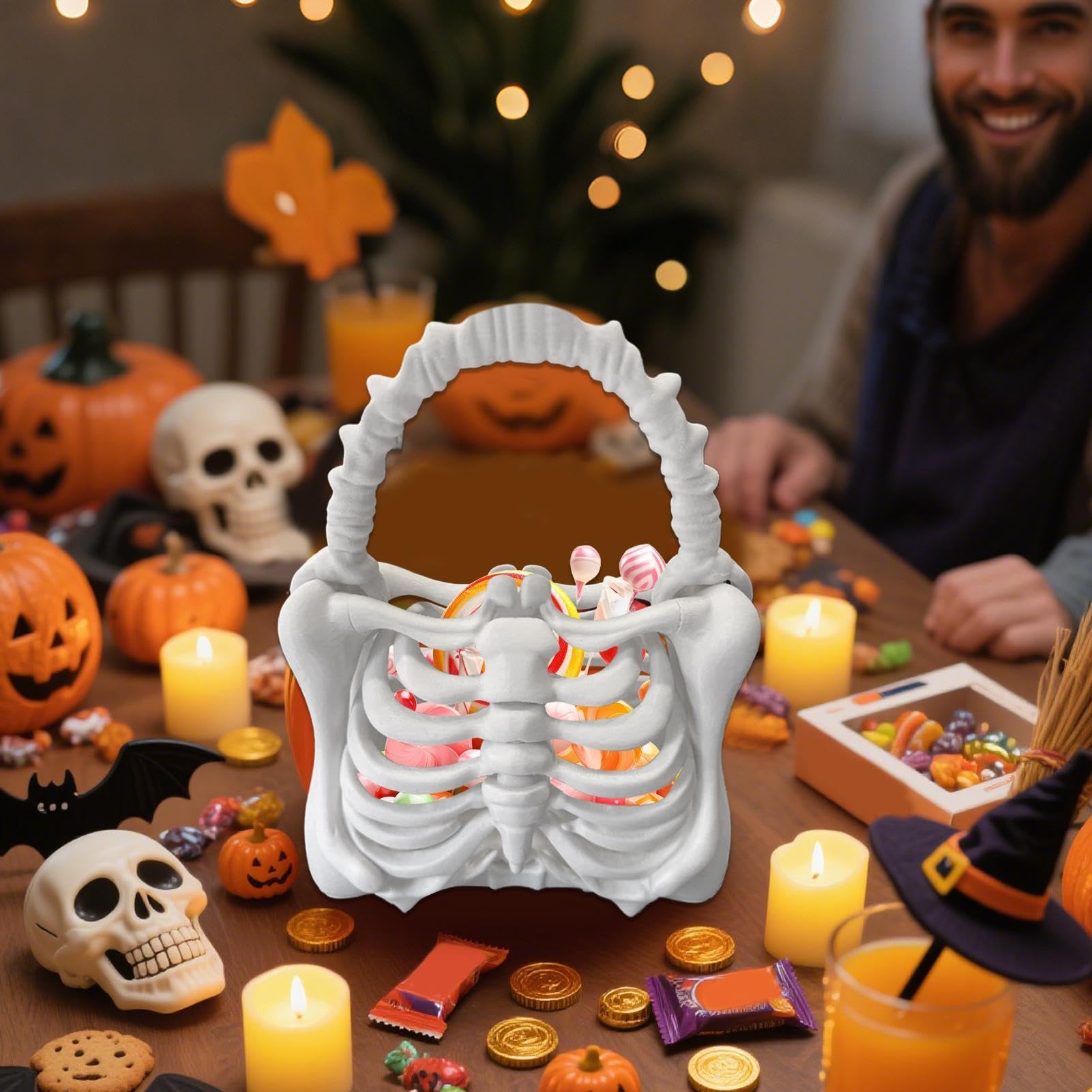 Torby damskie z czaszką Modne Halloweenowe Rekwizyty Żeber Psikusy