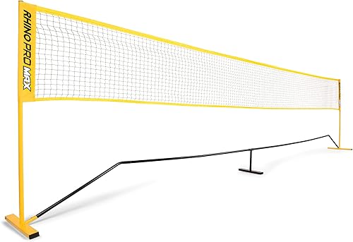 Miniatura 15 de Champion Sports Red deportiva ajustable: red deportiva portátil para voleibol, tenis, pickleball y bádminton, múltiples anchos Amarillo