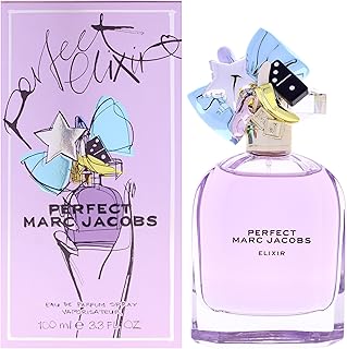 Marc Jacobs Perfect Elixir Eau de Parfum – Ambery Floral Women's Perfume – With Notes of Purple Rhubarb, Golden Amber Woods & Vanilla Bean Extract - Vegan Fragrance