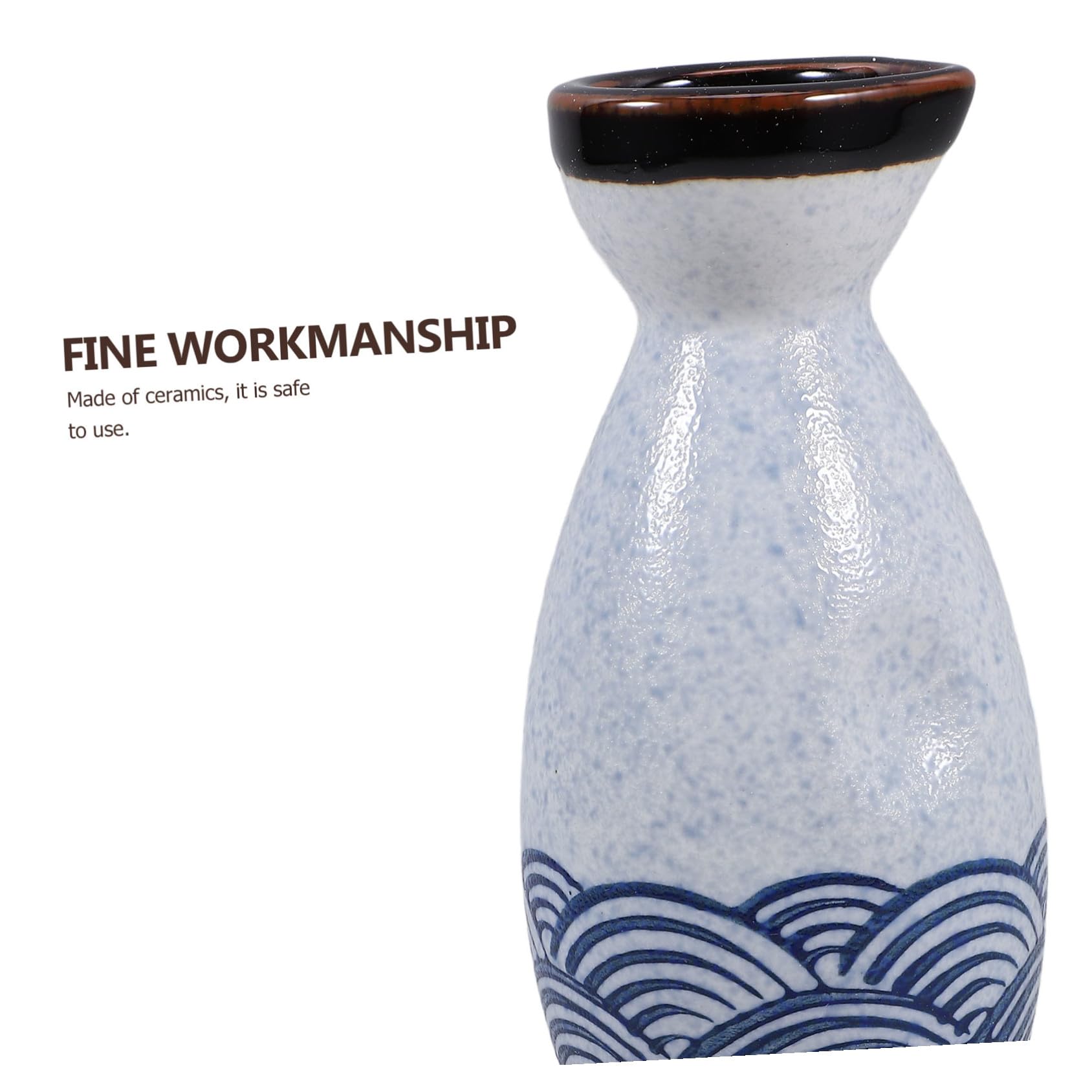 VILLCASE Set di Sake Giapponese in Ceramica 5 Pezzi Caraffa da 180ml e 4 Bicchieri da 35ml Design Semplice ed Elegante per Bar e Feste del Tè