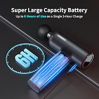 arboleaf Mély Izom Masszázspisztoly 10mm Amplitúdóval - 60W Erős Motor, LED Érintőképernyő, 6 Sebességfokozat, 7 Masszázsfej, USB-C Gyorstöl 4