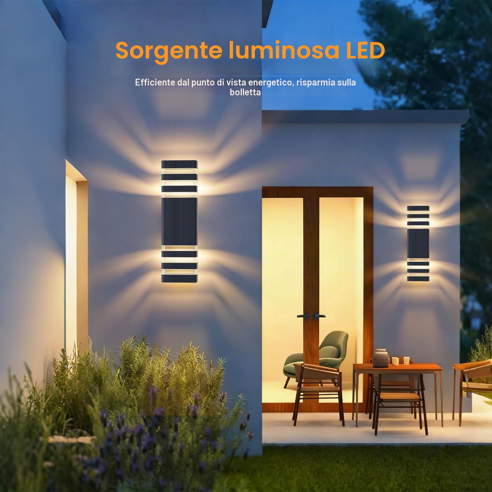Klighten LED Lampada da esterno, Applique da esterno GU10 Up Down 3000K bianco caldo | IP65 Applique per interni/esterni, balcone, giardino, garage e corridoio|Antracite