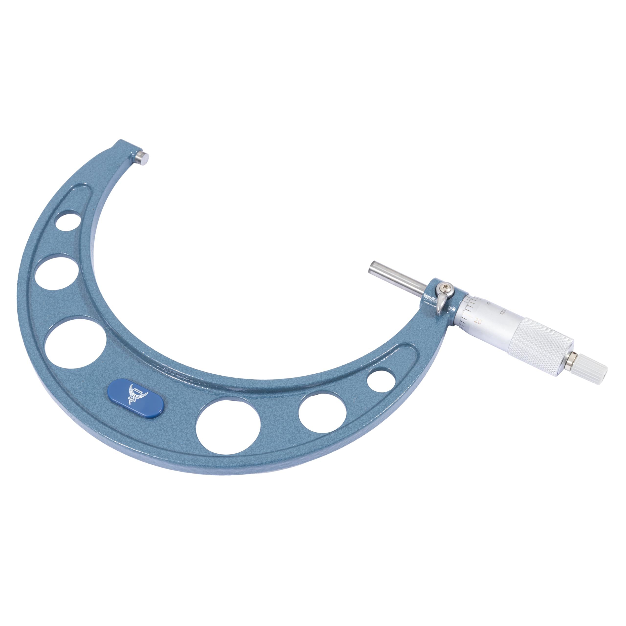 PEC Tools 5-6” Outside Micrometer, Industrial-Grade Precision Measuring Tool, Hardened Steel, High-Accuracy Micrometer with Ratchet Stop &
