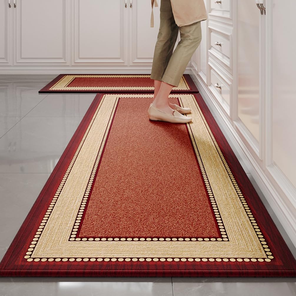 LIKETN Soft Anti Fatigue Kitchen Rugs Absorbent Cushioned Boho Vintage Kitchen Floor Mat Comfort Washable Standing Mats Non Slip Farmhouse Kitchen