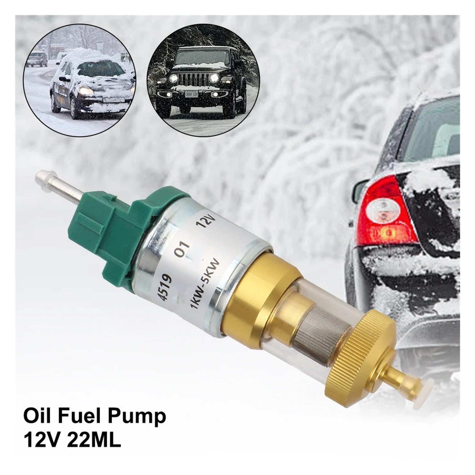 Para Aire Para Bomba Combustible Coche Universal Bomba Moto Gasolina | 1KW-5KW Bomba Dosificadora Combustible Silenciosa Accesorios Calentador Silencioso 12V 22ML.
