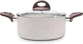 Brinox - Caçarola com tampa e fundo de indução Cerâmic Life 2,55L 20cm - Vanilla