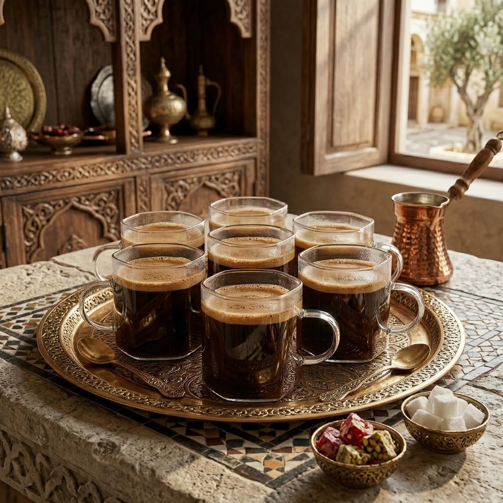 Deconox 6'lı Borosilikat Cam Kupa Seti - Isıya Dayanıklı, İnce ve Hafif Çay, Türk Kahvesi ve Espresso Bardağı Takımı (150 ml)