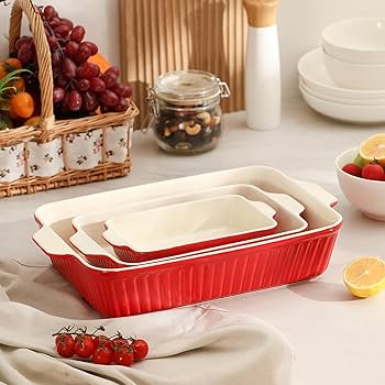 ディッシュ8本セット Amazon.com: DOWAN Casserole Dishes for Oven, Set of 3