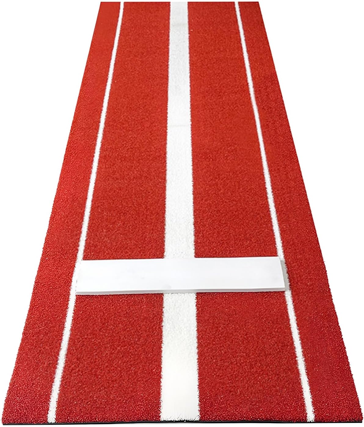 2024 Upgraded Version Softball Pitching Mat,10x3FT Softball Pitching Mound with Rubber and Powerline, Artificial Grass Softball Pitching Mound with Carry Strap for Baseball Pitchers Practice