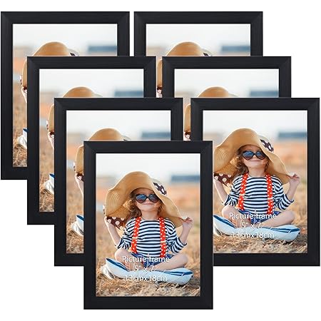 EXYGLO Cadre Photo 13x18 cm Noir Lot de 12, Cadre Multi Photo Mural ou