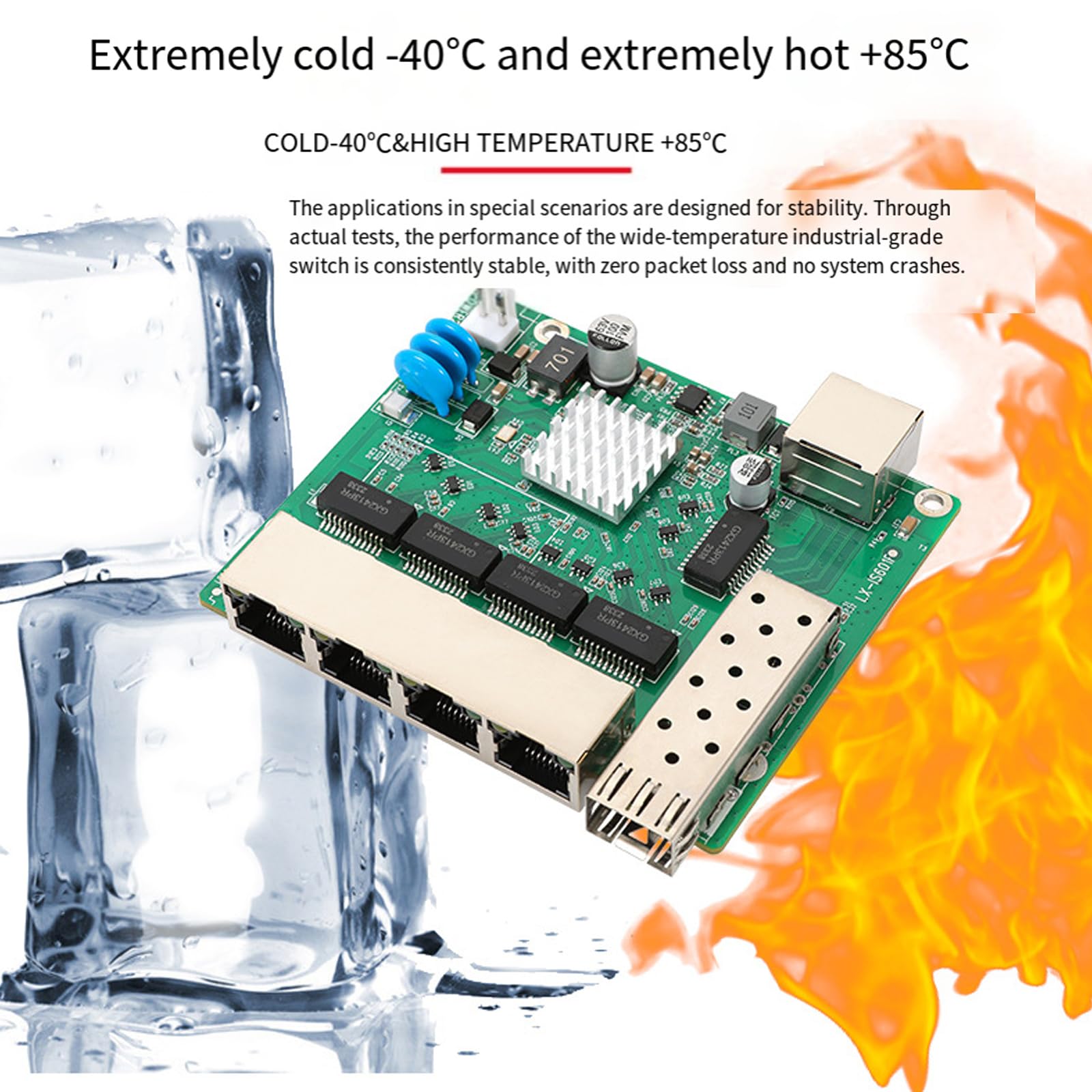 Switch Gigabit Ethernet a 6 porte con LED, con POE A