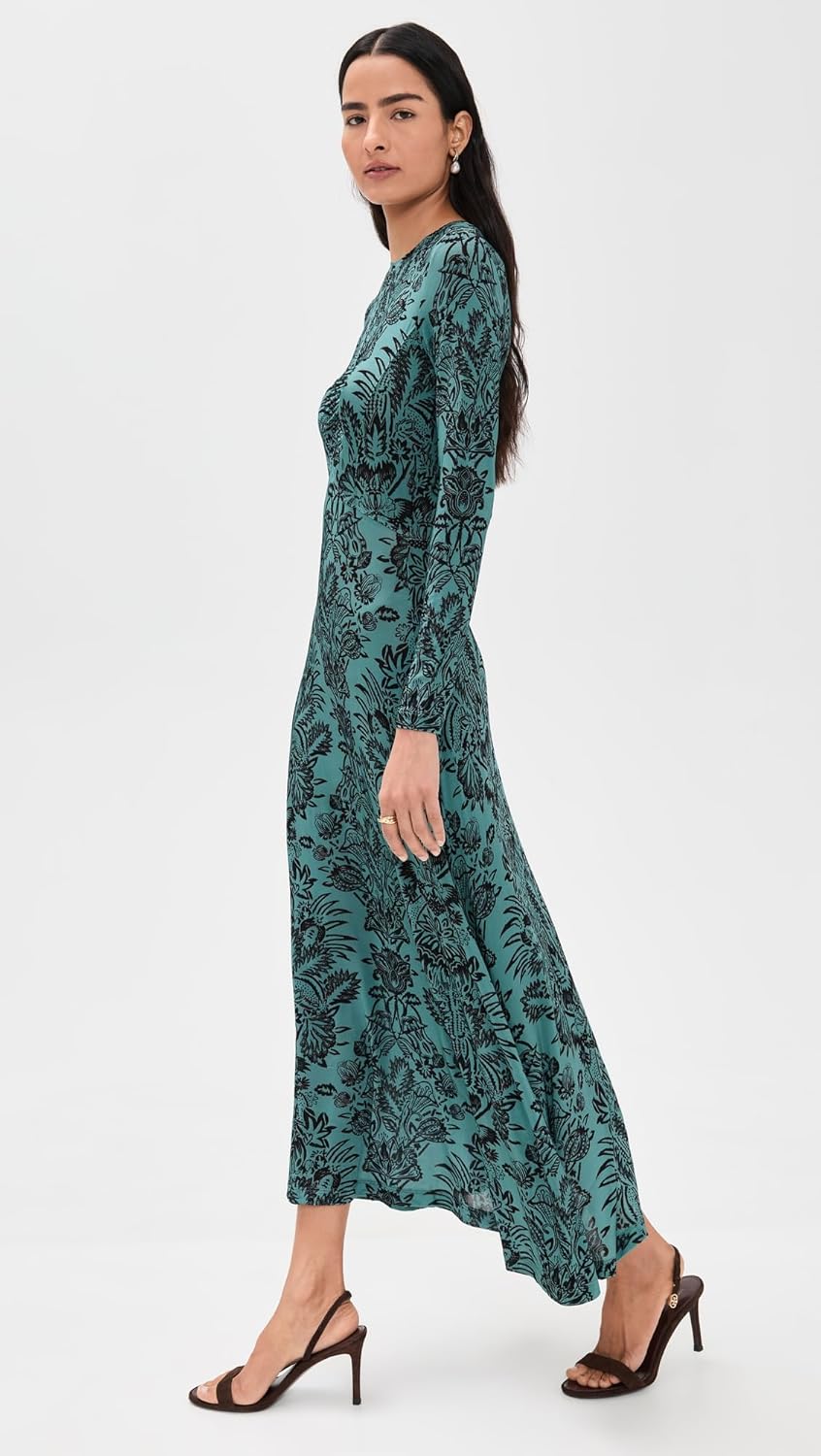 Ulla Johnson Women's Naia Long Sleeve Ruched Midi Dress - Image 4