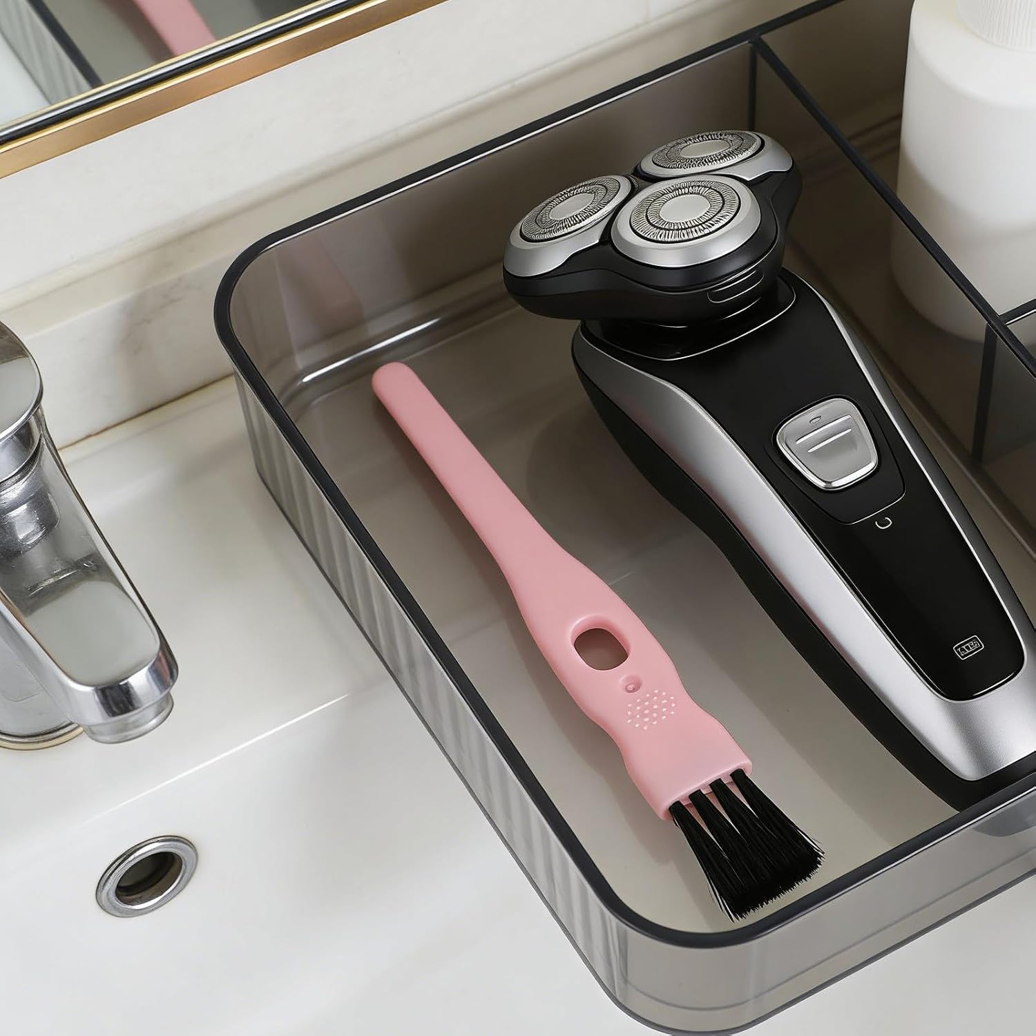 60pcs Electric Shaver Cleaning Brush - Mini Razor Brush Cleaner with Nylon Bristles and Plastic Handle - Groove Cleaning Tool for Detailed Maintenance