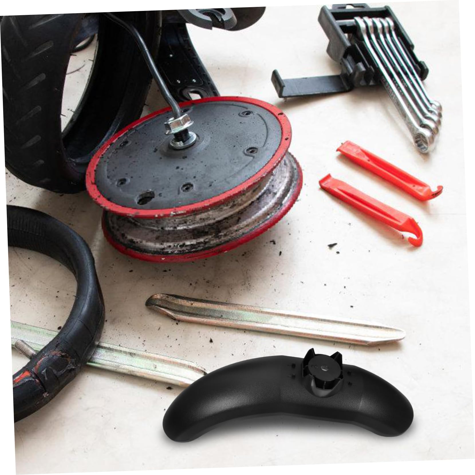 TOYANDONA Support De Garde-Boue De Remplacement pour Scooter Arrière Accessoires De Modification en Plastique Noir
