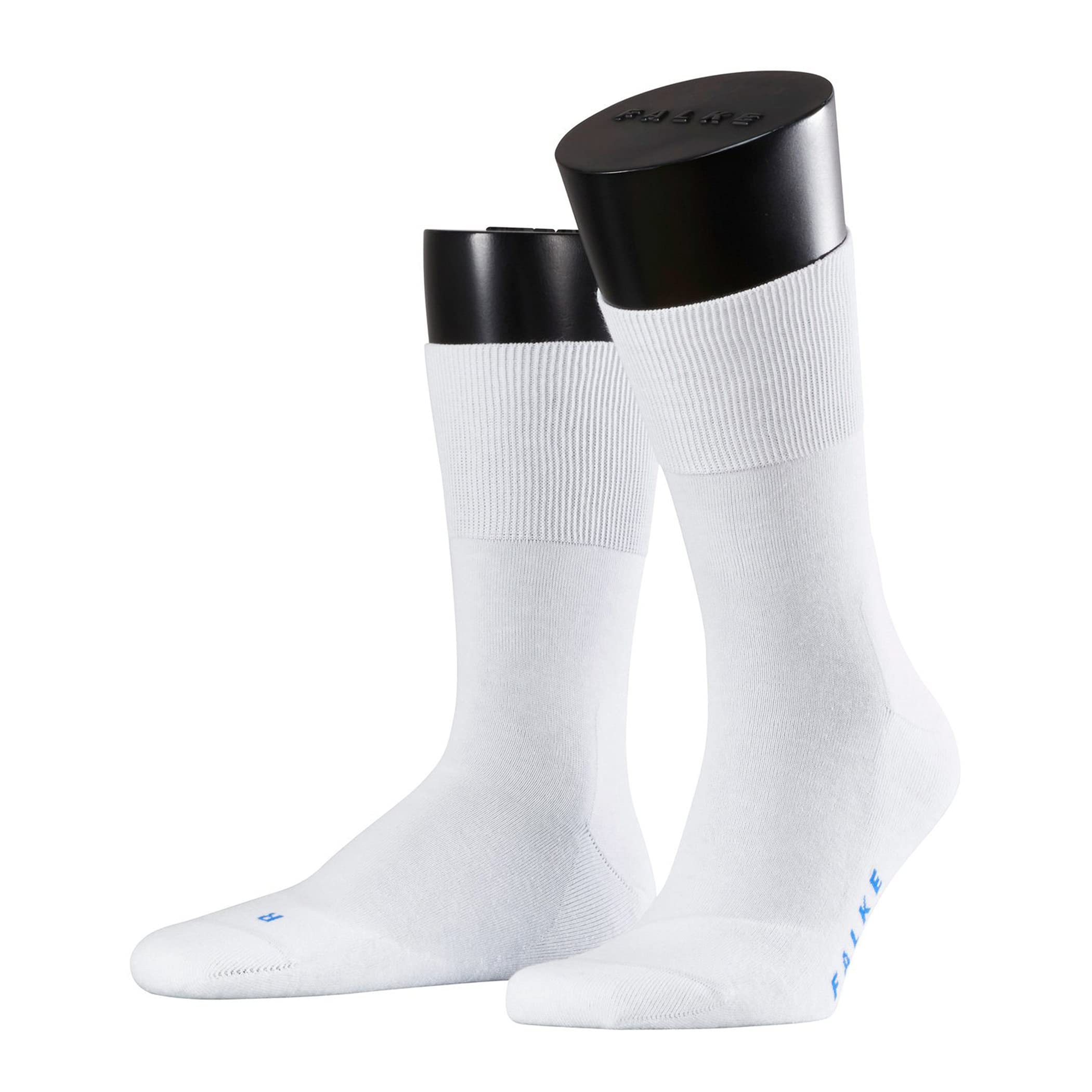 Falke 16605 RUN - Calcetines de algodón para hombre, mujer, informales, deportes, al aire libre, regalo, colorido, primavera, verano, otoño e invierno, 2000 blanco, 24.5-25.5 cm
