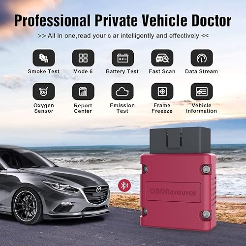 Miniatura 2 de OBDResource OBD2 Scanner Bluetooth 4.0 Herramienta profesional de diagnóstico automotriz para dispositivos iOS y Android Lector de códigos de coche