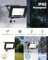 nipify 30W LED Reflektor Mozgásérzékelővel, 3000LM Kültéri Biztonsági Lámpa IP65 Vízálló 5